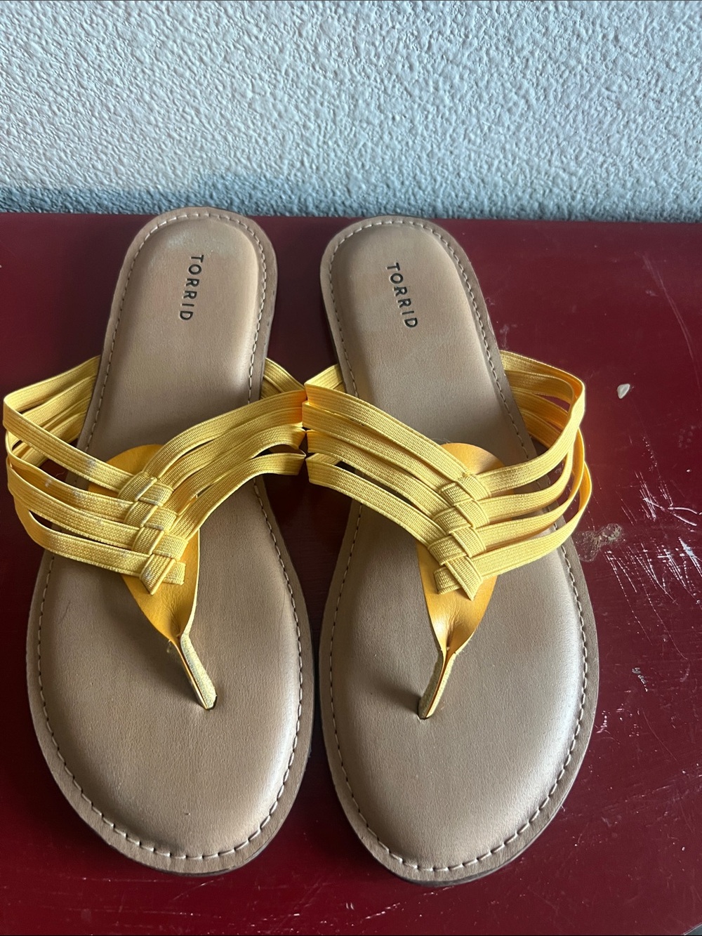 torrid Yellow Multi-Strap Thong Sandals
